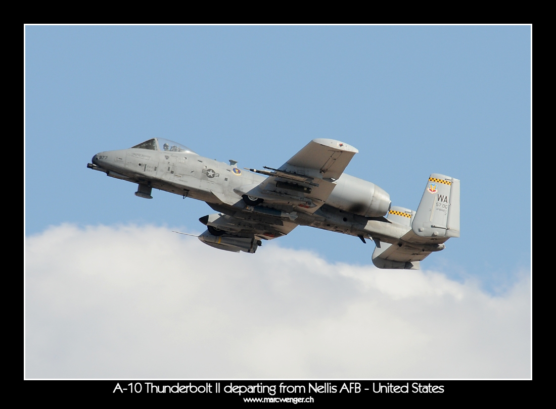 A-10 Thunderbolt II departing from Nellis AFB - United States