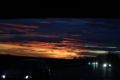 A 17 kurz hinter Dresden - Blick aus dem Heckfenster