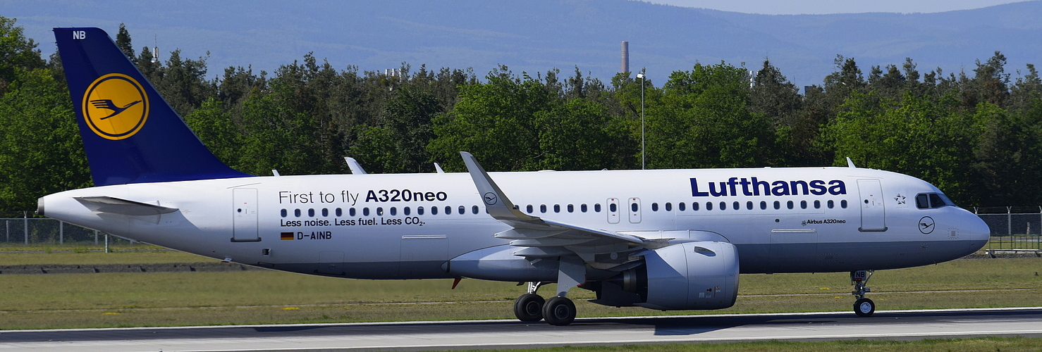 A 320 Neo D-AINB Lufthansa heute in FRA
