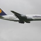 A 380 beim Landeanflug auf VIE