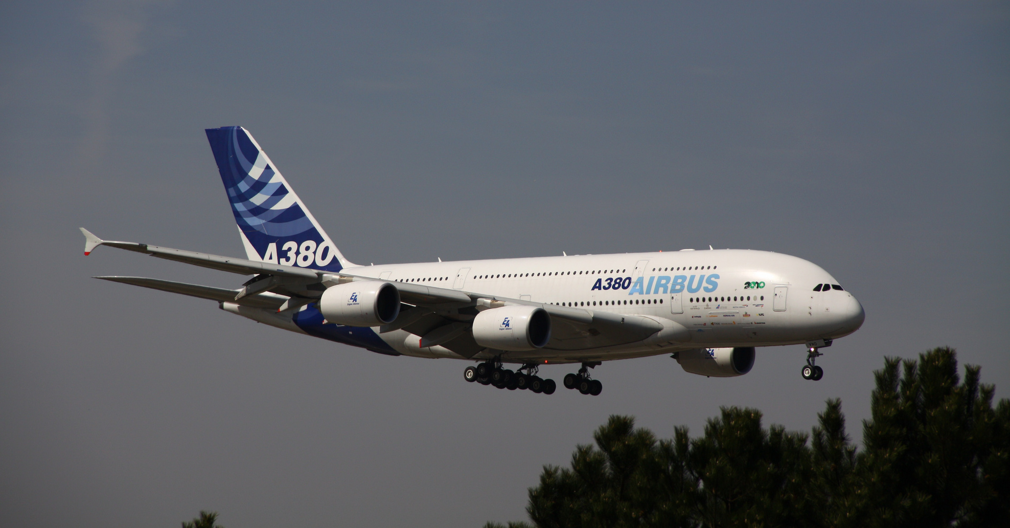 A 380 im Landeanflug