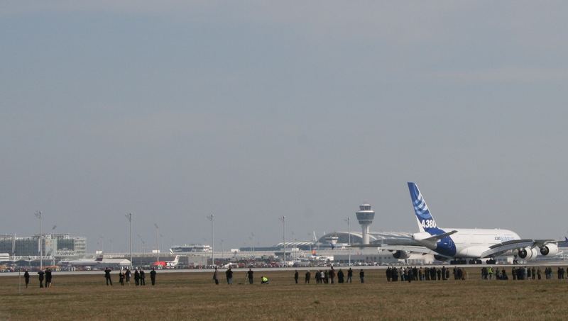 A 380 nach Landung in München