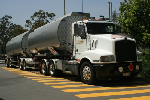 a B-double Tanker