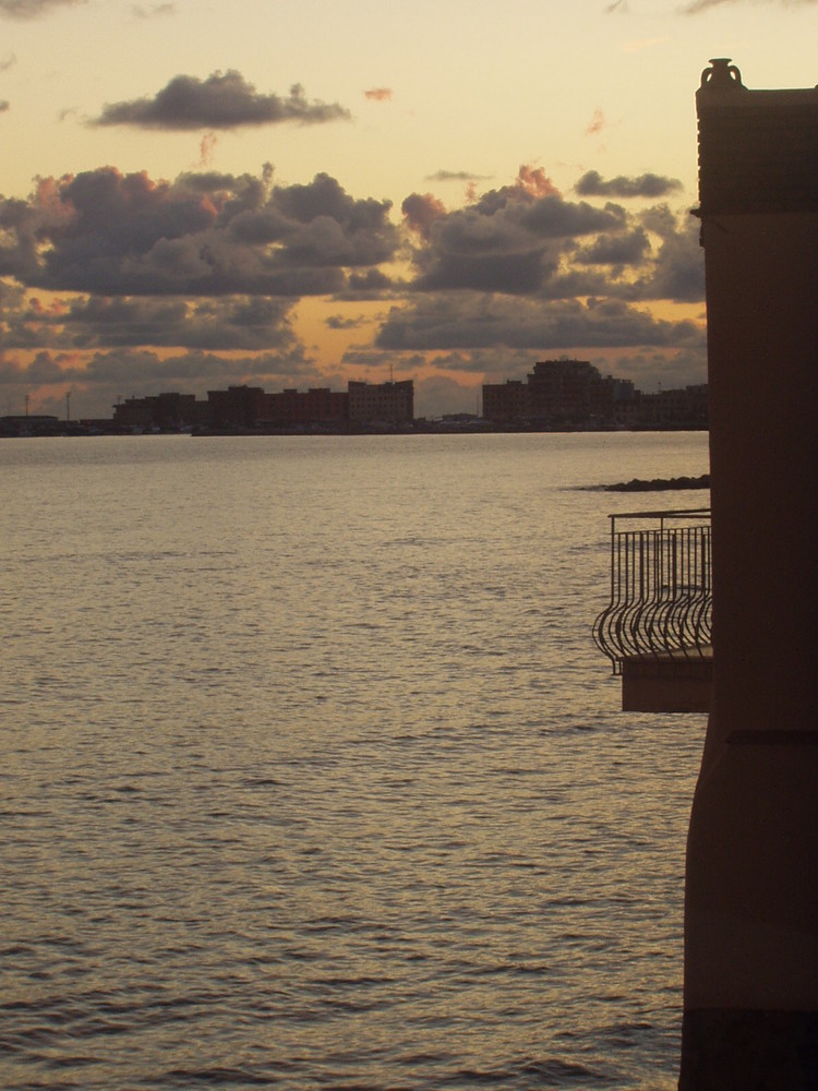 A balcony over the sea