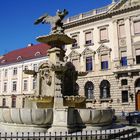 A baroque fountain in square of White Eagle