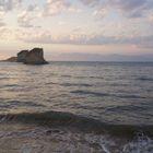 a beach in Corfu, Greece