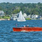 A Beautiful morning boating on the lake