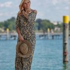 A beautiful woman at Konstanz during sunny day