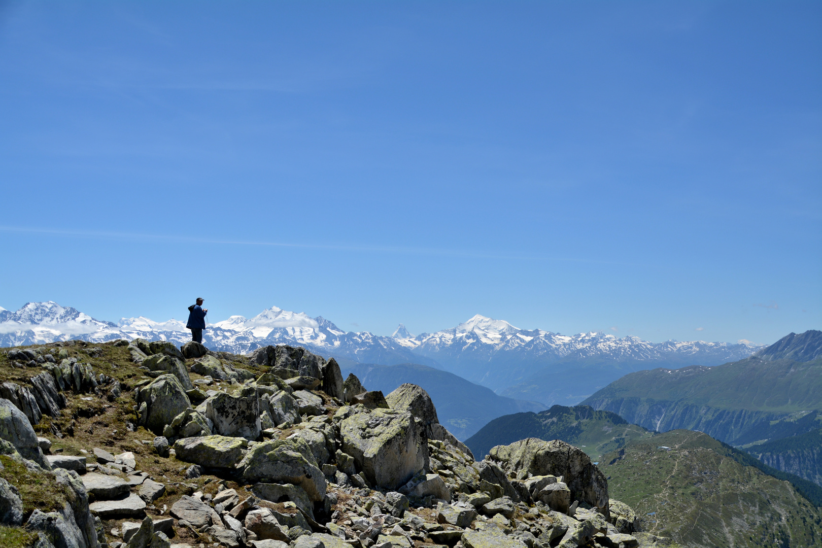 A Bettmeralp le point vue a 2643 m d' altitudes est extraordinaire (suisse)
