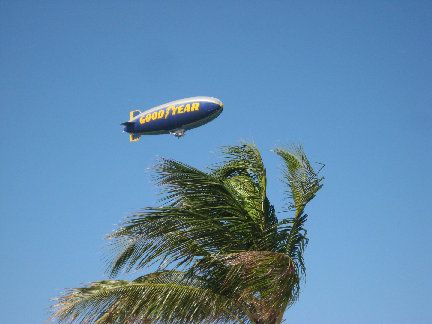 A BLIMP OVER FORT LAUDERDALE BEACH.