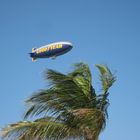 A BLIMP OVER FORT LAUDERDALE BEACH.