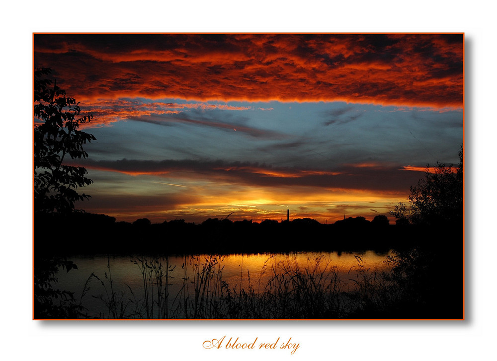 A blood red sky