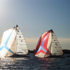 "A" boat racing on lake Minnetonka, Minnesota