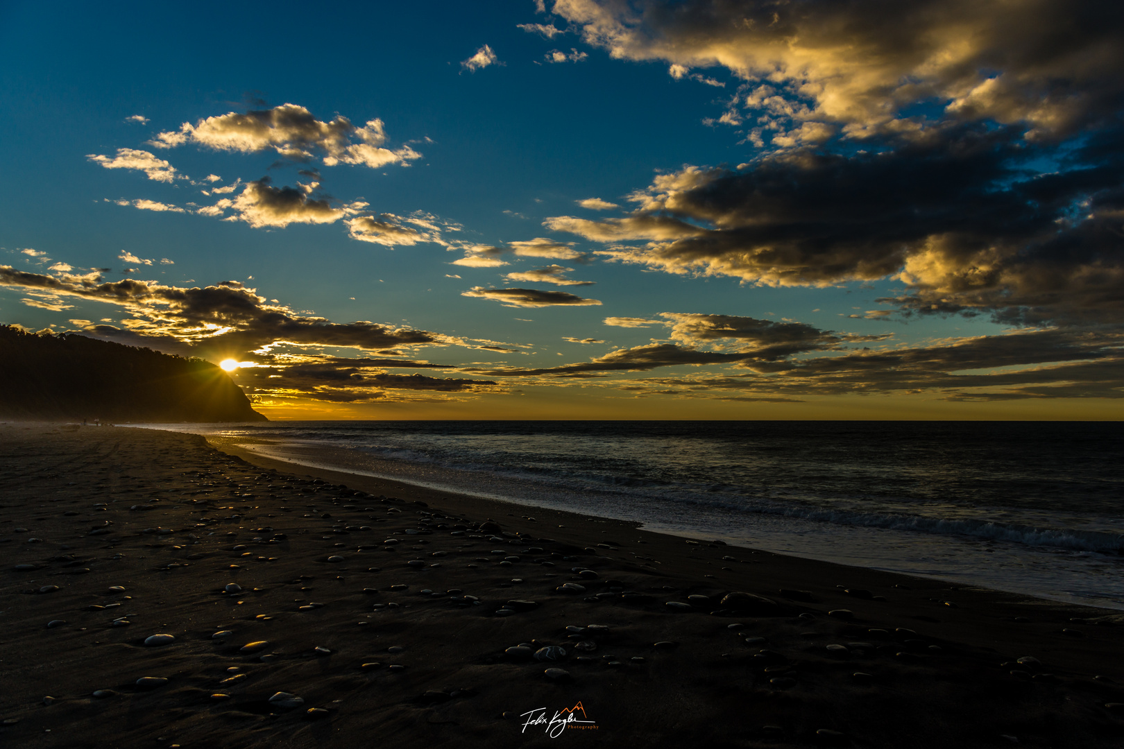 "a breathtaking sunset at the beach"