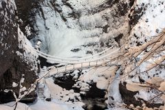 A bridge made of snow