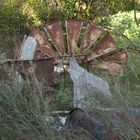 A broken and disused windmill on a Cypriot farm