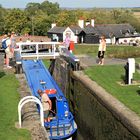 A busy weekend at the Foxton Locks (Grand Union Canal, Leicestershire, England)
