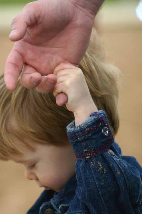 A child's hand, a child's heart...