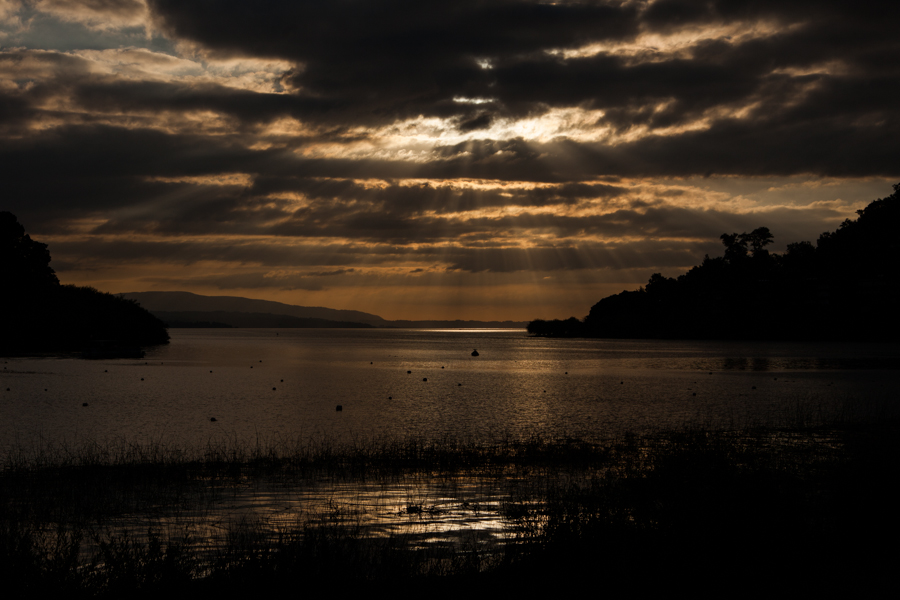 A cloudy day at Lago Villarrica in Pucón, Chili