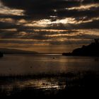 A cloudy day at Lago Villarrica in Pucón, Chili