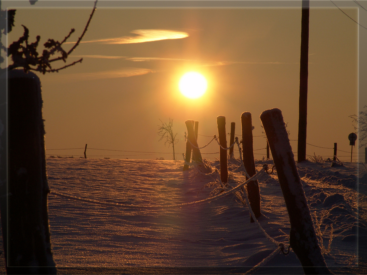 A cold winter morning.