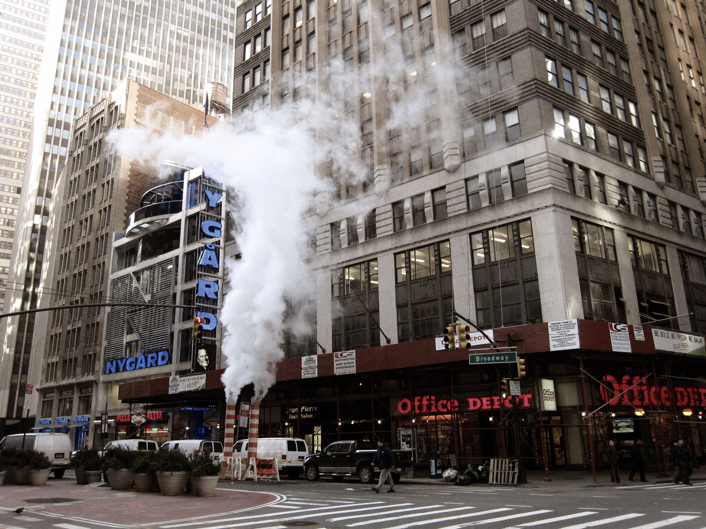 A cold winter morning in Manhattan