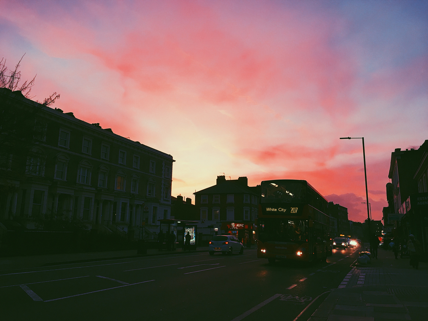 A colorful evening in London