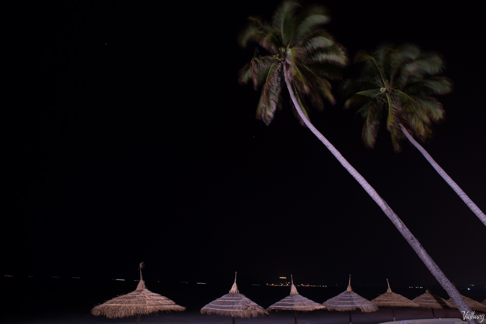 A couples on night beach