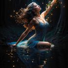 A dancer in a mystical forest-