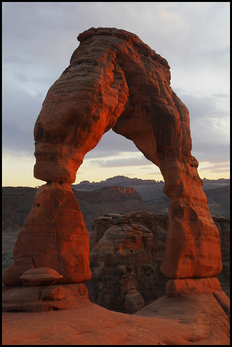 a delicate arch.