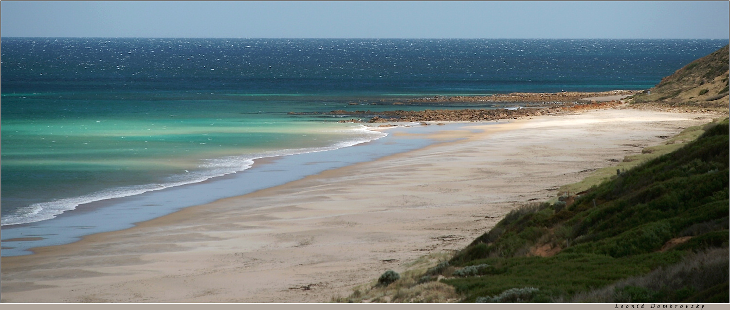 A deserted beach