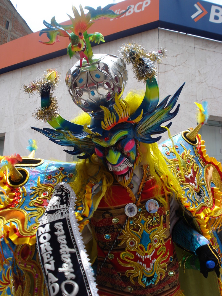 A devil dancer on Candelaria's Carnival