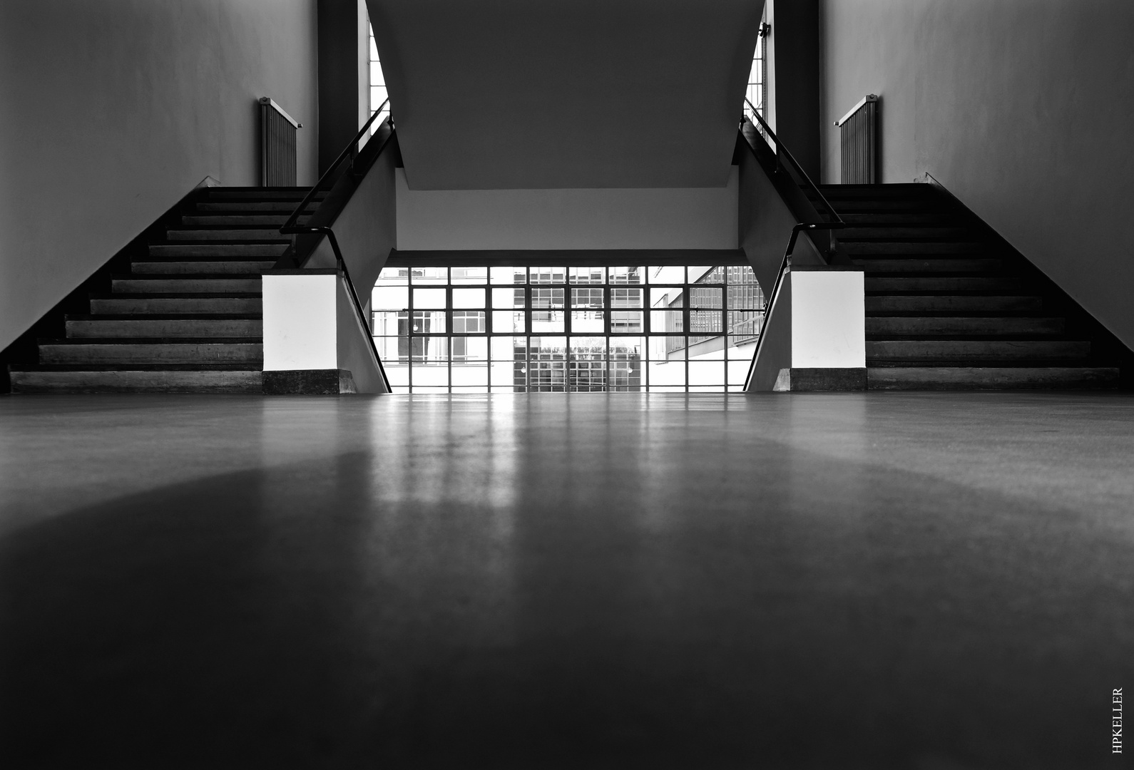 A few days ago, ...stairwell in Bauhaus-Dessau.