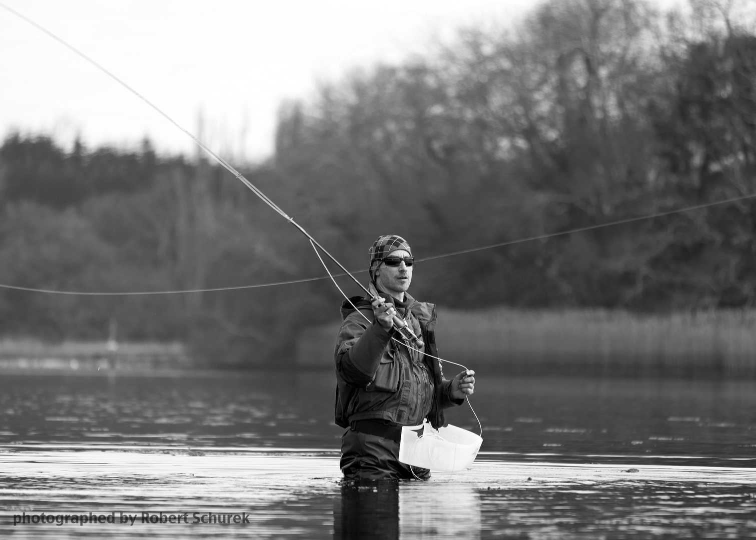 A Flyfisher at some danish Fjord