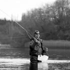 A Flyfisher at some danish Fjord