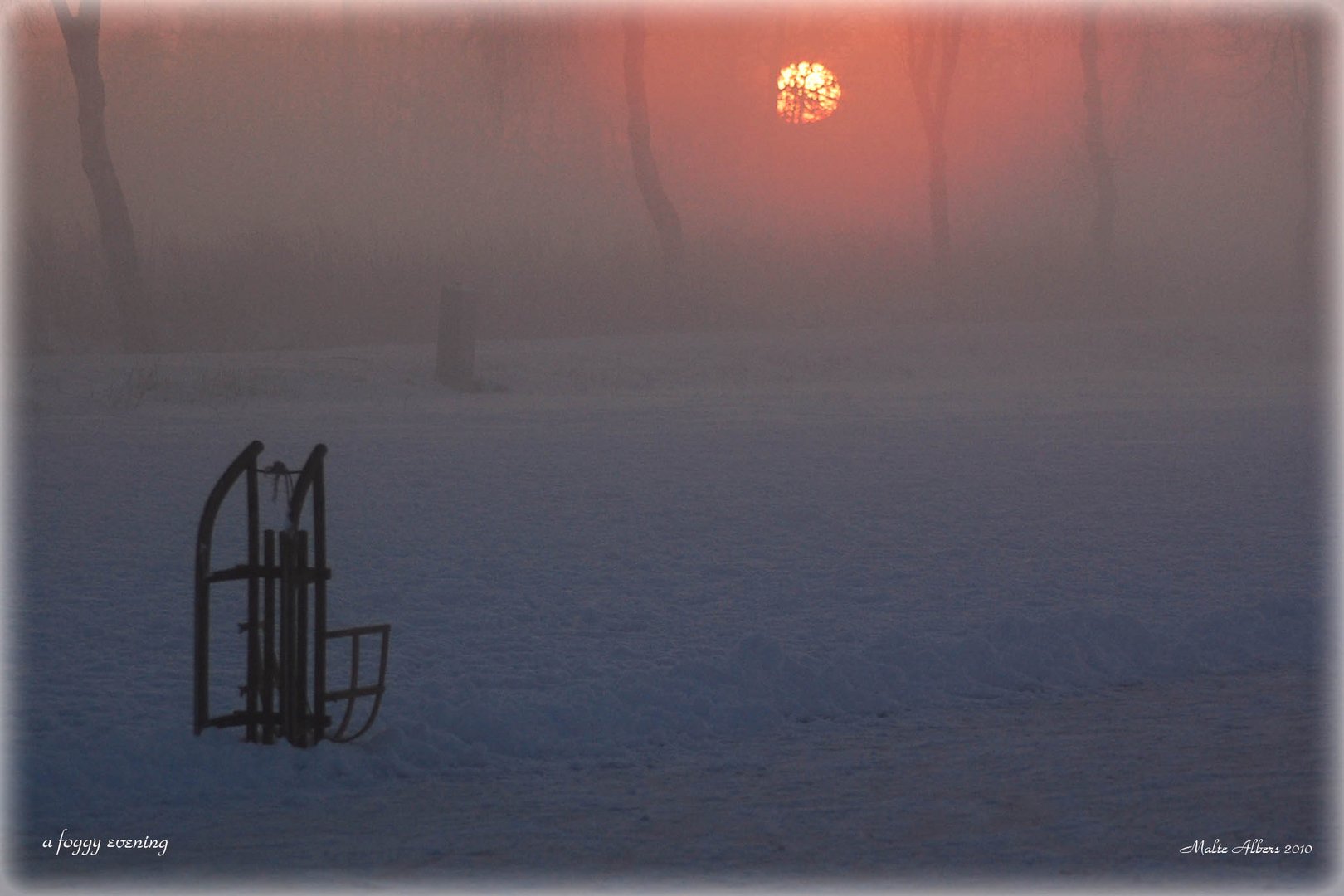 a foggy evening