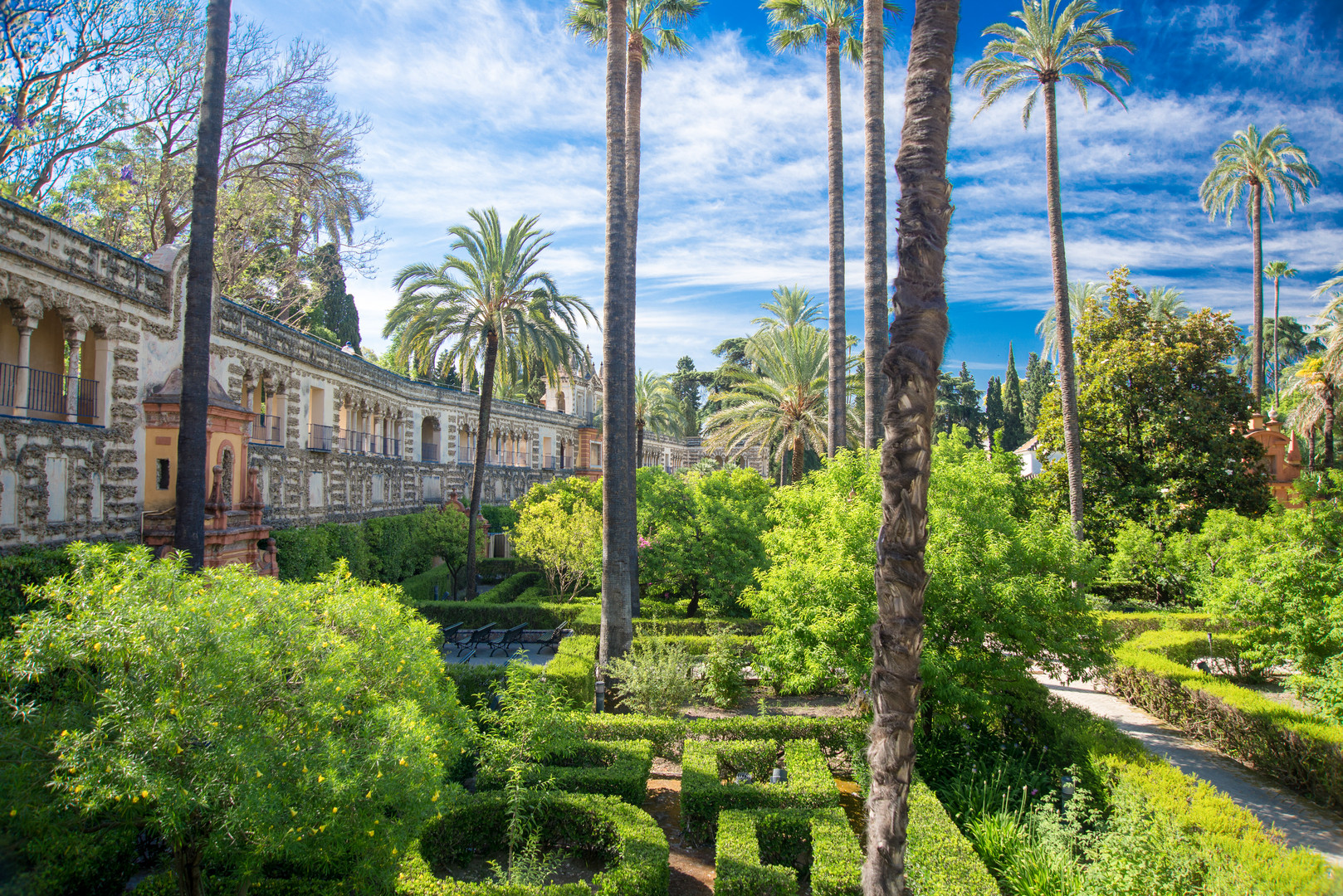 A garden in the Alcazar of Seville