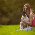 A girl and her dog