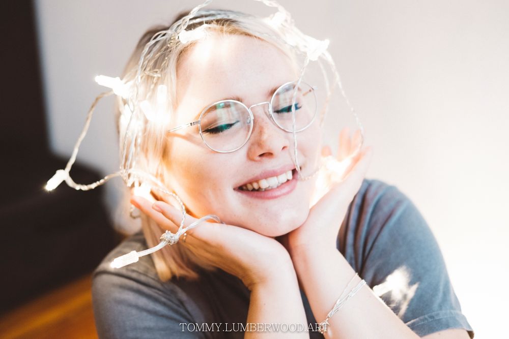 A girl and her fairy lights 