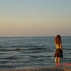 A girl and the sea.