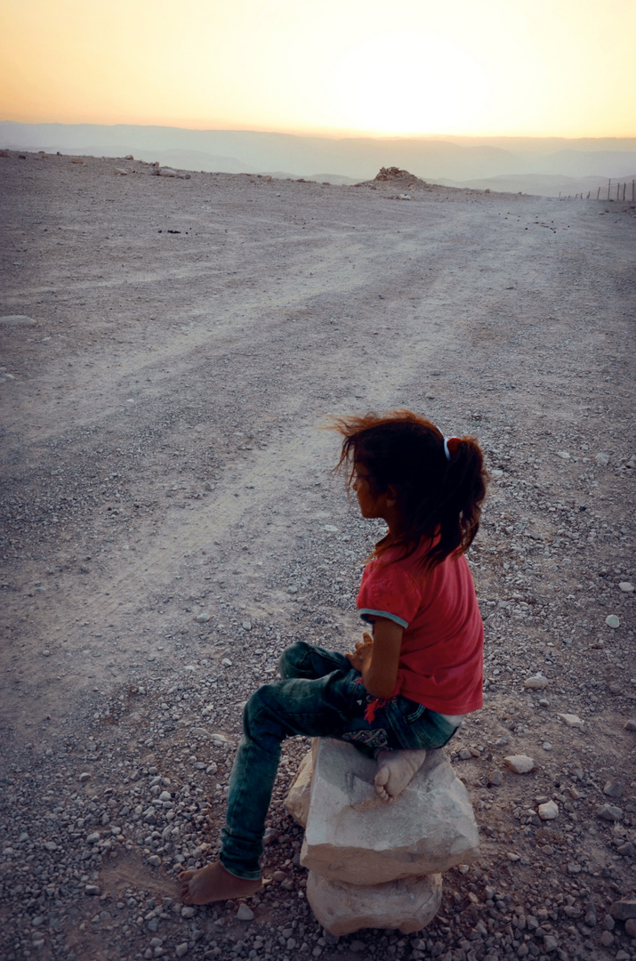 A Girl From The Beduin Tribe Of Rashajda