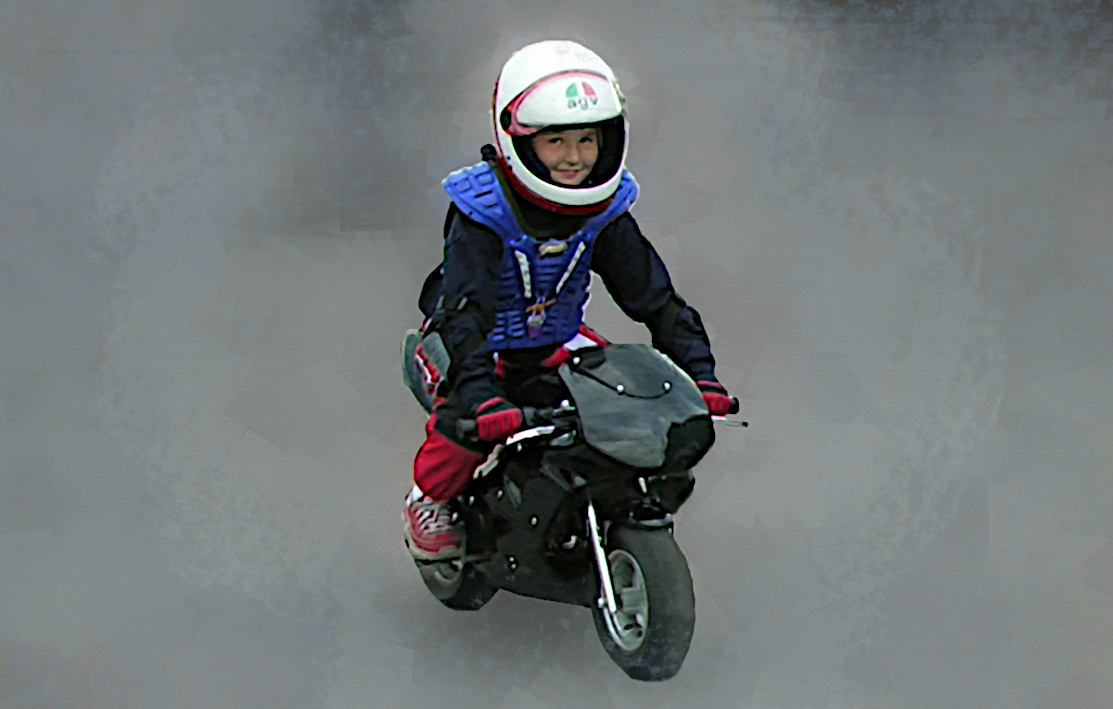 a girl on a motorcycle 