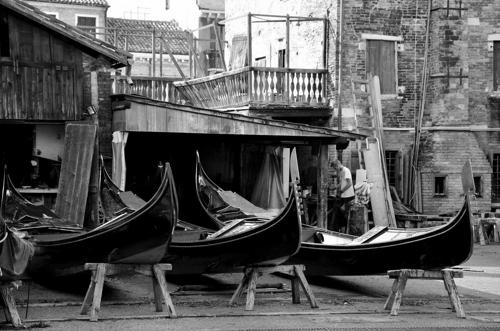 A Gondola Shipyard (squero) in Venice