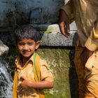 A happy child in Yaganti Temple