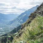 A hiker on the Vellauer Felsenweg