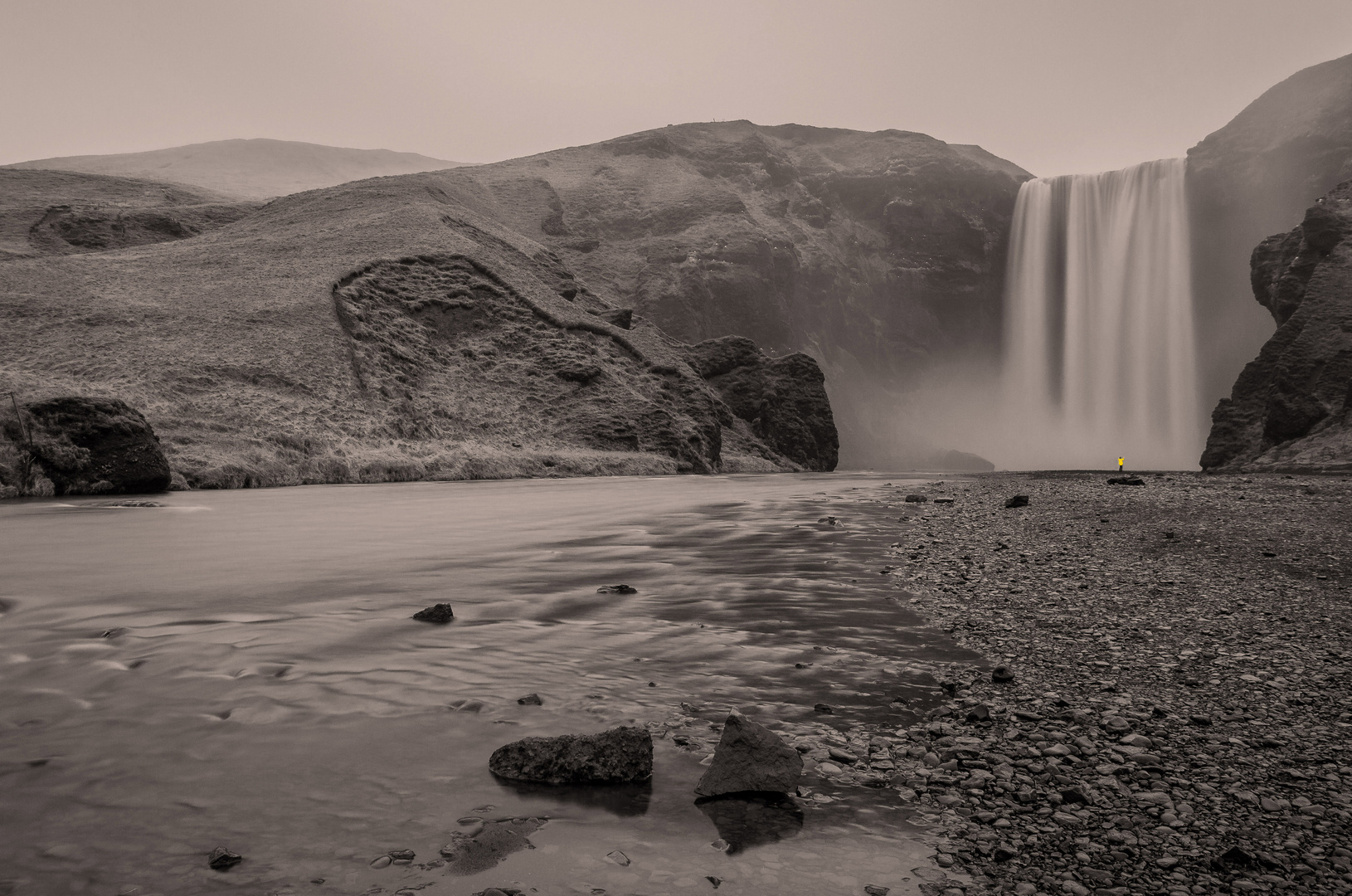 a huge waterfall