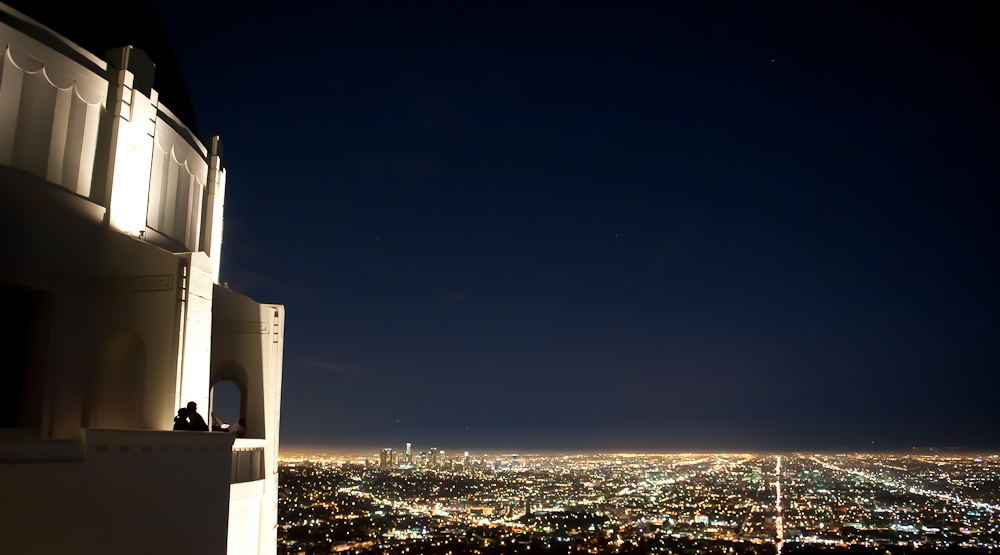 a kiss in L.A.