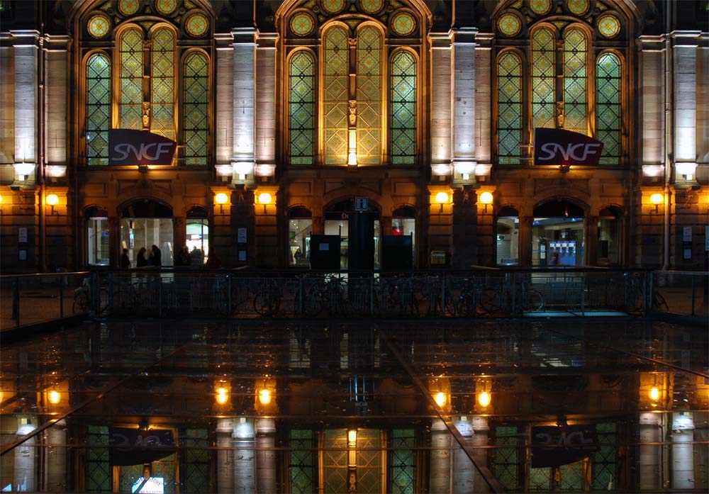 A la gare de Strasbourg