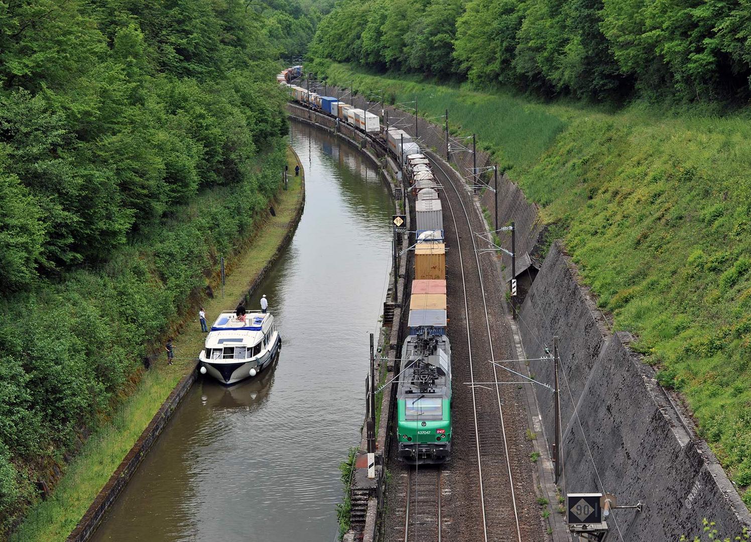 á la longue du canal