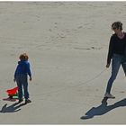 à la plage avec maman